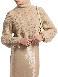 Opaline Cable-Knit Turtleneck Sweater