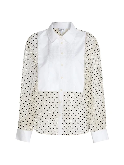 Arielle Polka Dot Silk Shirt