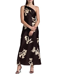 Stassi Floral One-Shoulder Maxi Dress