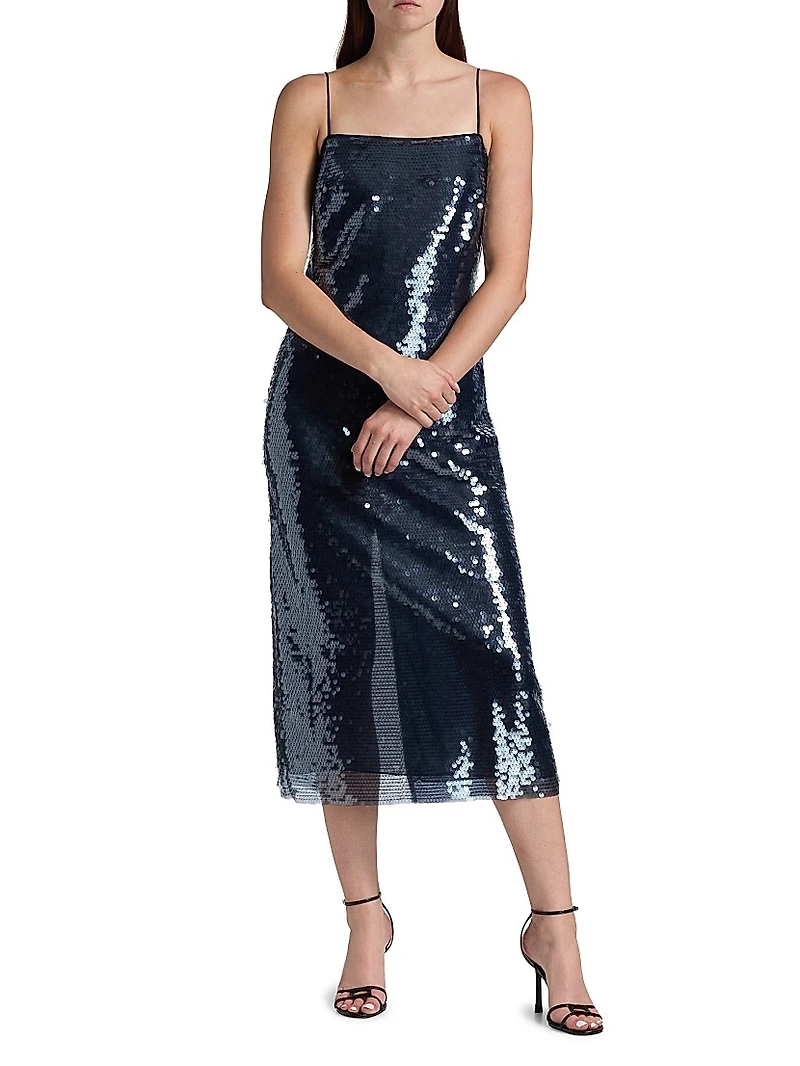 Lenox Sequined Slip Dress