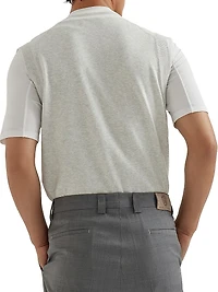 Cotton Knit Vest with Logo