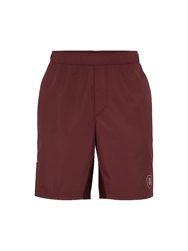 Nylon Shorts with Logo