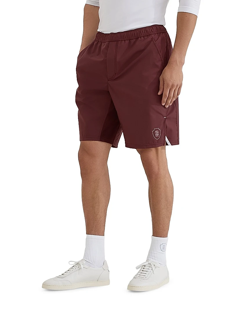 Nylon Shorts with Logo