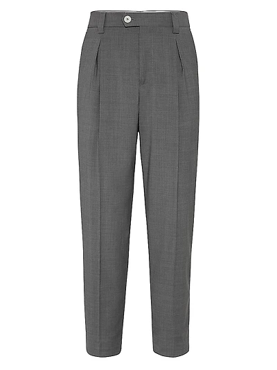 Virgin Wool Dynamic Fresco Trousers with Tee Holder