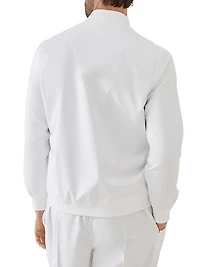 Nylon Sweatshirt with Logo and Zipper