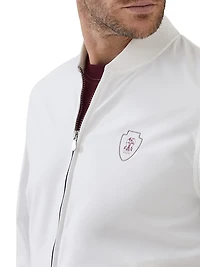 Nylon Sweatshirt with Logo and Zipper