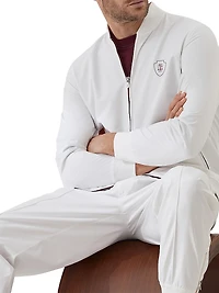 Nylon Sweatshirt with Logo and Zipper