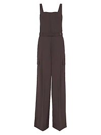 Tropical Luxury Wool Jumpsuit with Monili