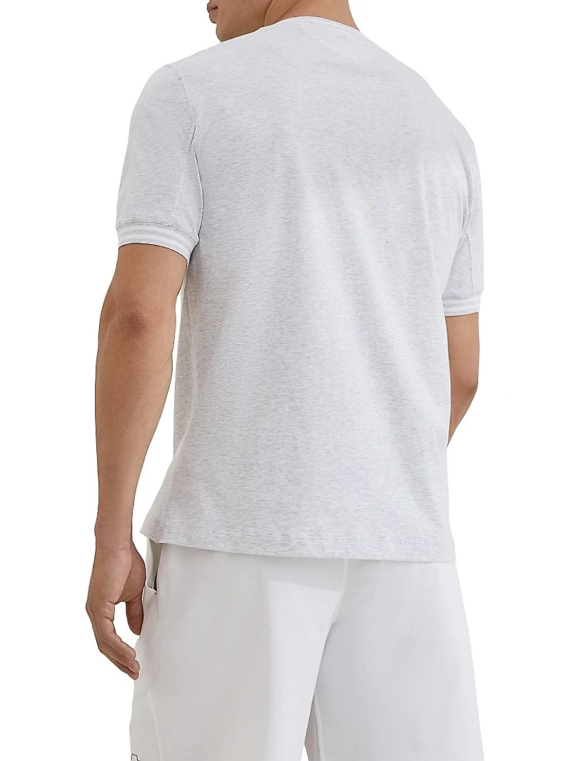 Cotton Jersey Crew-Neck T-Shirt with Logo