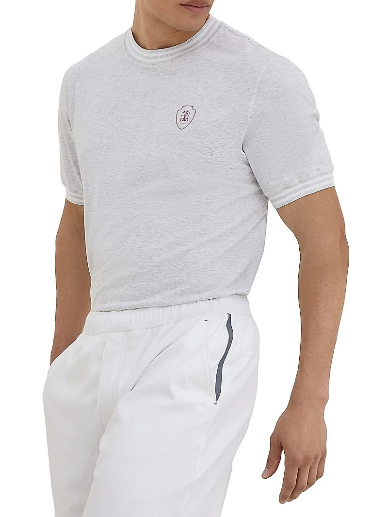 Cotton Jersey Crew-Neck T-Shirt with Logo