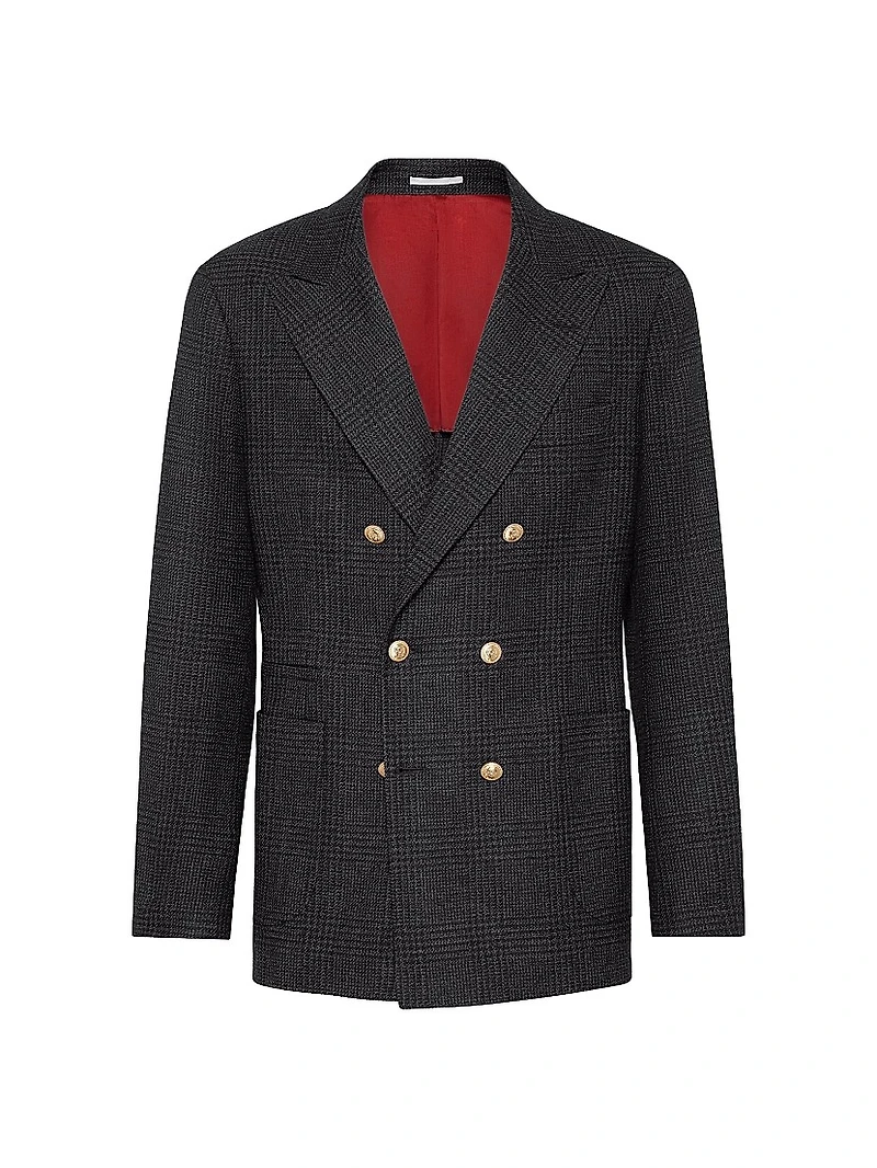 Prince Of Wales One and a Half Breasted Deconstructed Blazer