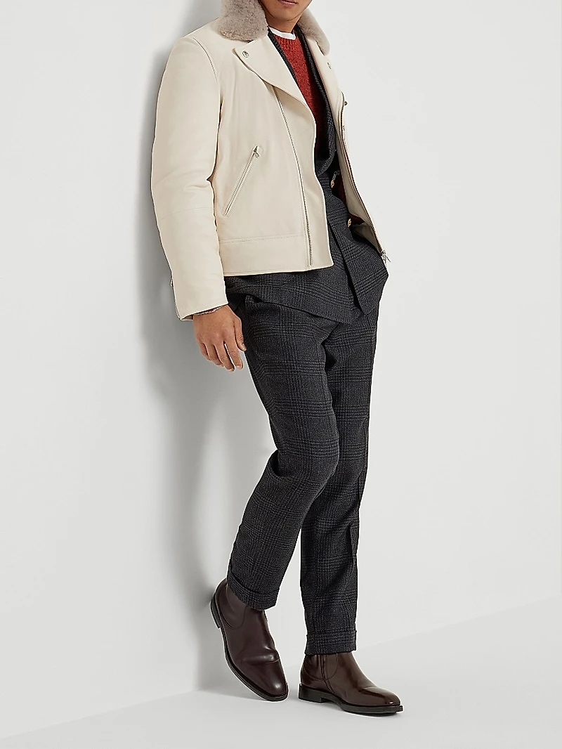 Prince Of Wales One and a Half Breasted Deconstructed Blazer