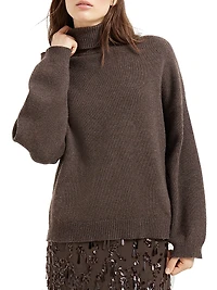 Cashmere Turtleneck Sweater with Monili