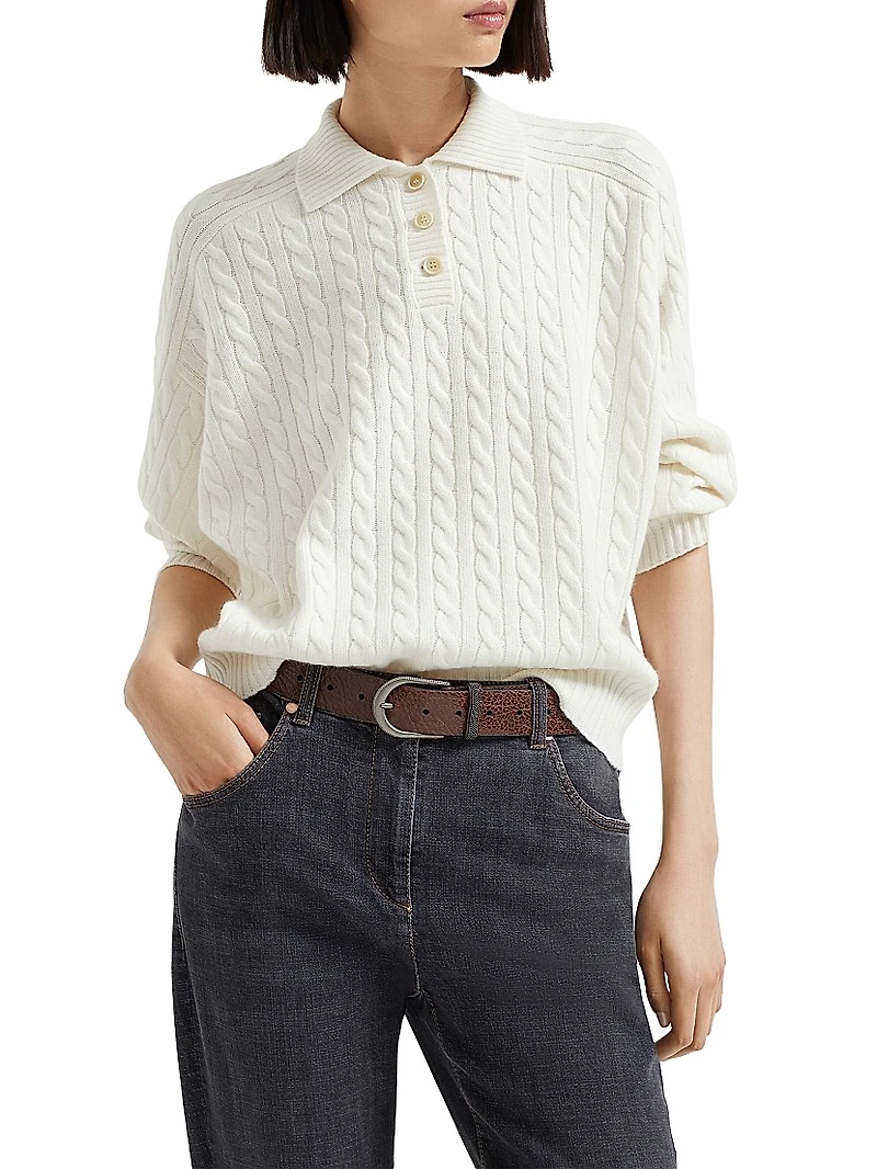 Glossy Hammered Calfskin Belt with Monili