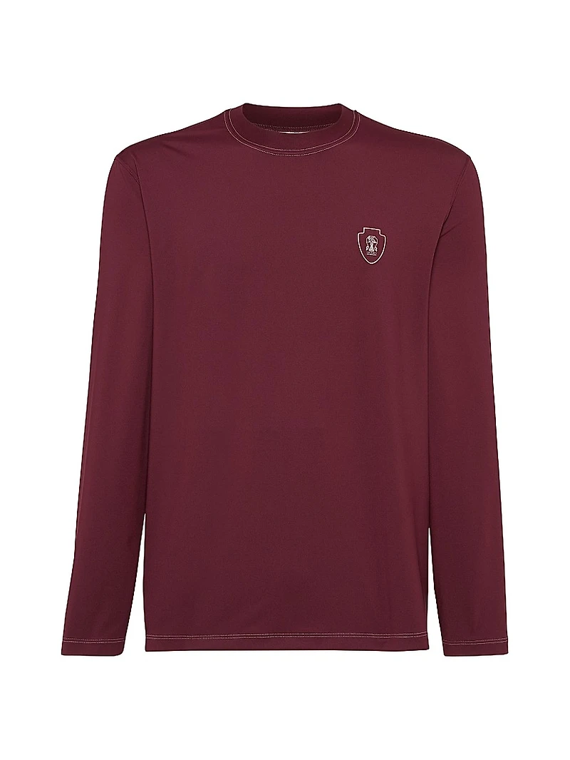 Comfort Nylon Long Sleeve T-Shirt with Logo