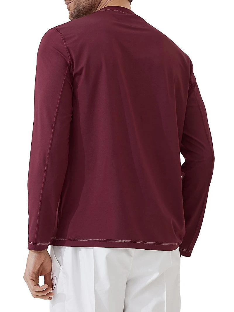 Comfort Nylon Long Sleeve T-Shirt with Logo