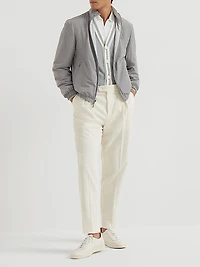 Techno Piqué Polo Shirt with Half Zip