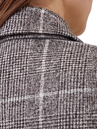 Alpaca and Wool Prince of Wales Blazer with Monili