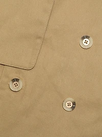 Evans Cropped Twill Trench Jacket