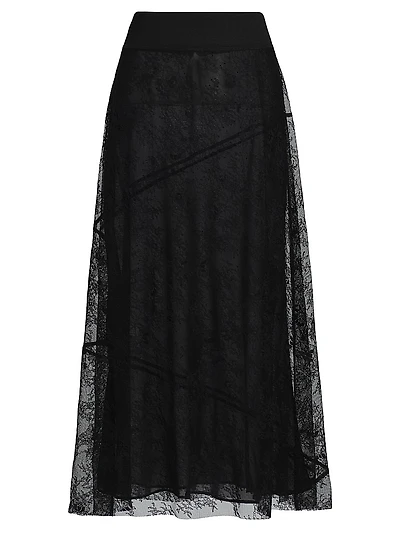Eudora Sheer Lace Maxi Skirt