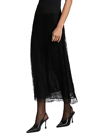 Eudora Sheer Lace Maxi Skirt