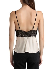 Hilda Lace-Trimmed Silk Camisole