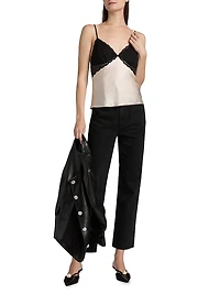 Hilda Lace-Trimmed Silk Camisole