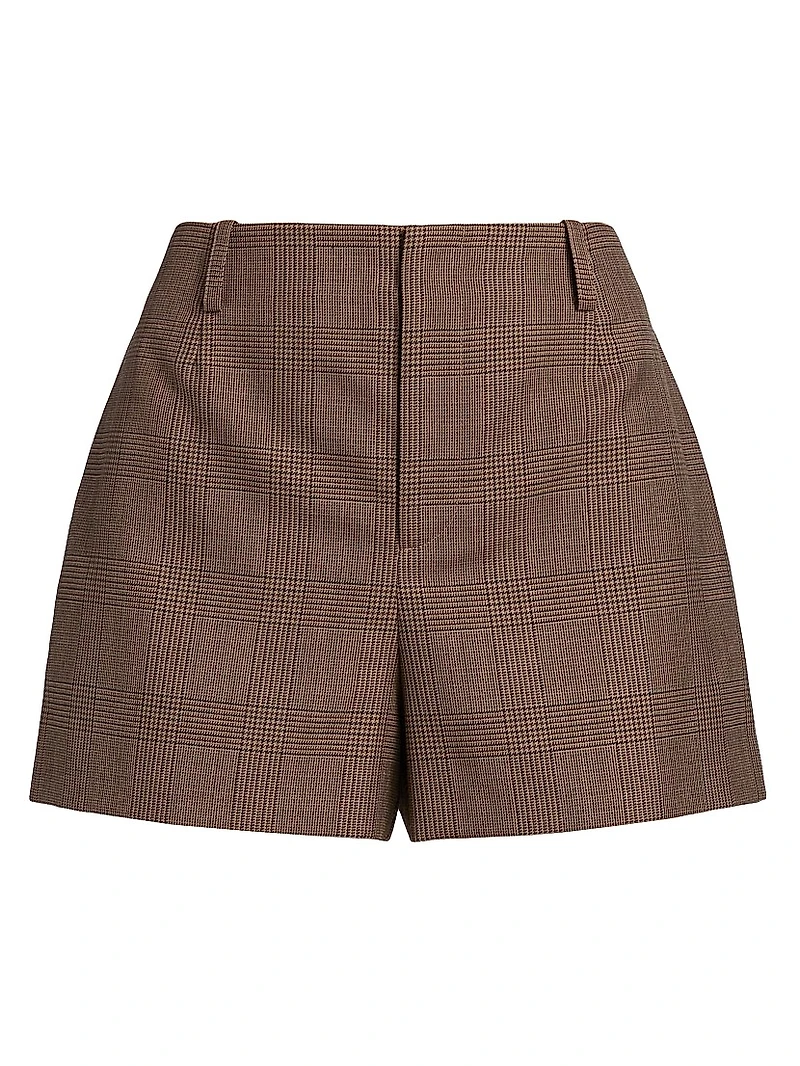 Jolie Plaid Tweed Shorts