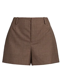 Jolie Plaid Tweed Shorts