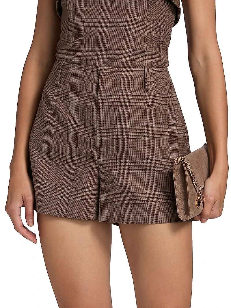 Jolie Plaid Tweed Shorts