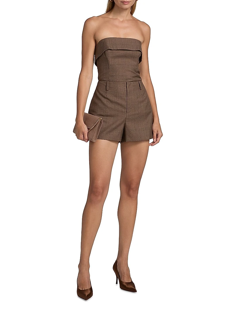 Jolie Plaid Tweed Shorts