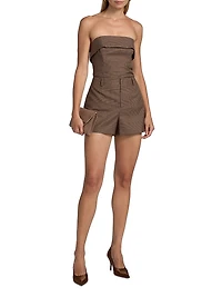 Jolie Plaid Tweed Shorts