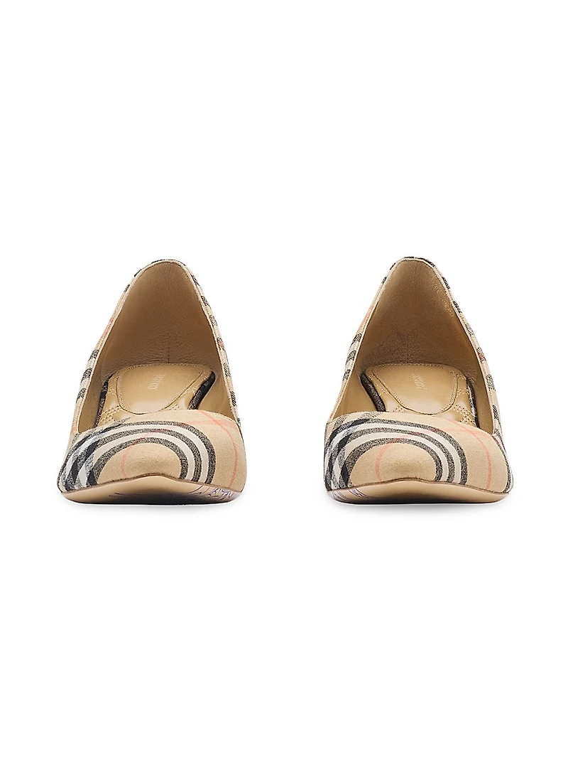 Dame Check 55MM Pumps