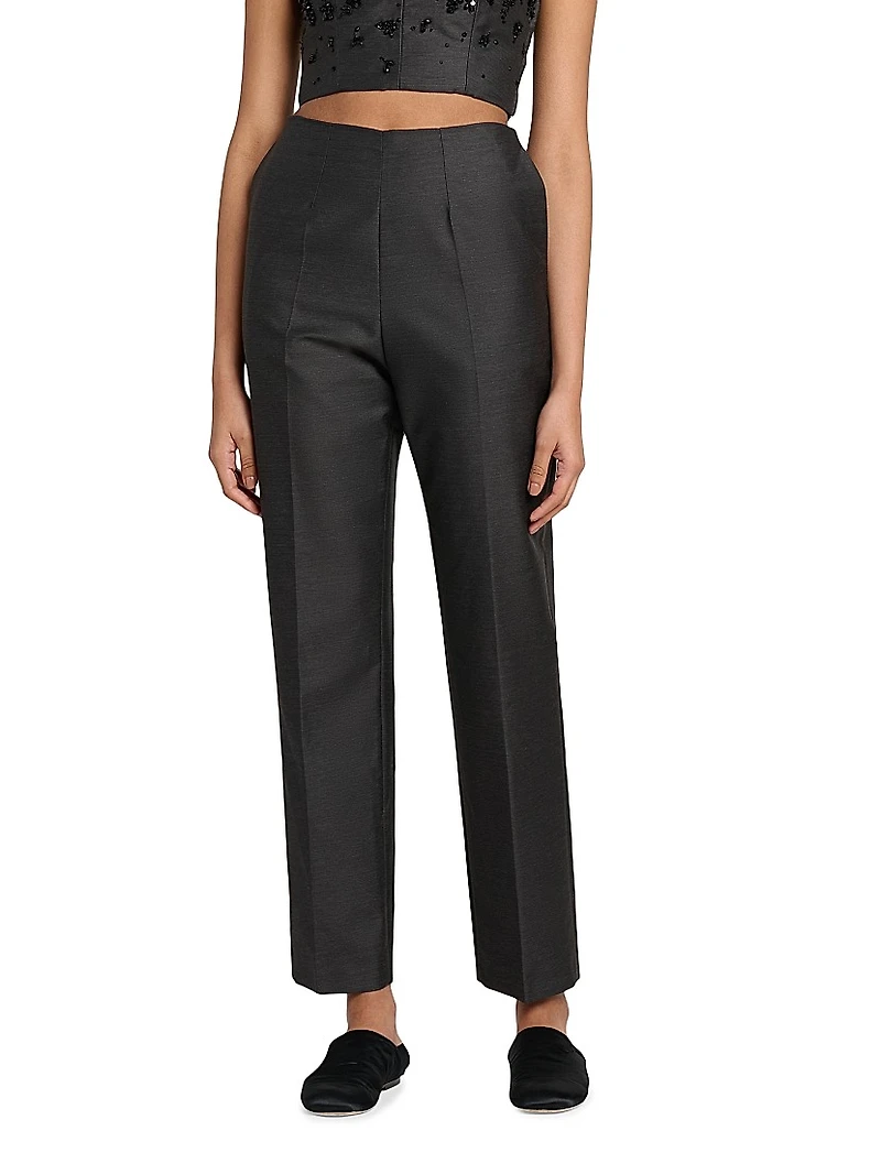 Virgin Wool-Silk Trousers