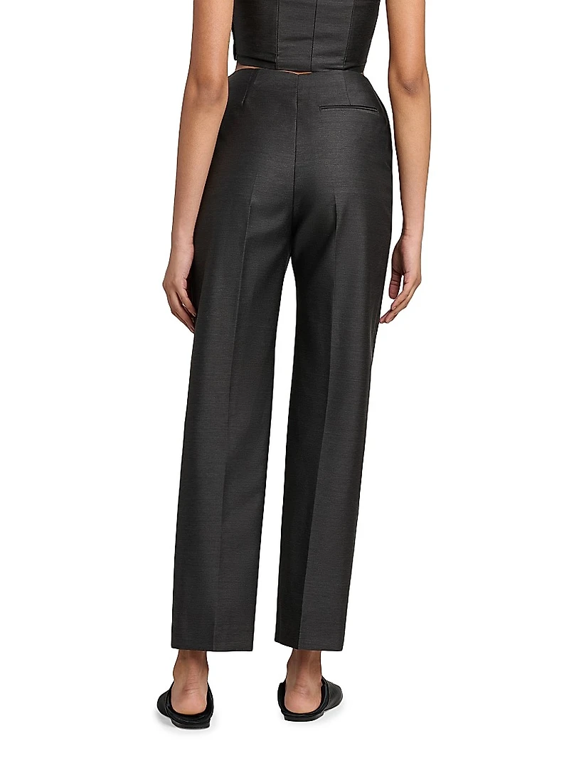 Virgin Wool-Silk Trousers