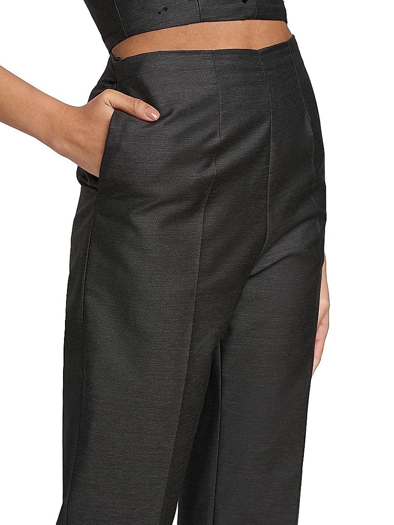 Virgin Wool-Silk Trousers