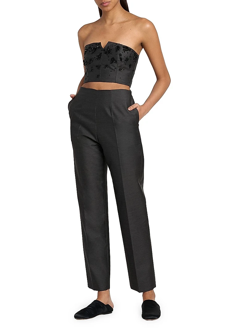 Virgin Wool-Silk Trousers