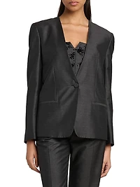 Embellished Wool-Silk Jacket