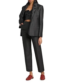 Embellished Wool-Silk Jacket