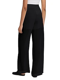 Silk Wide-Leg Trousers