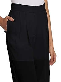 Silk Wide-Leg Trousers