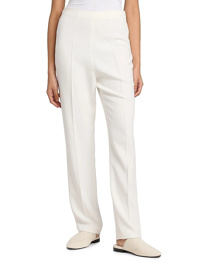 Stretch Crepe Slim-Fit Trousers