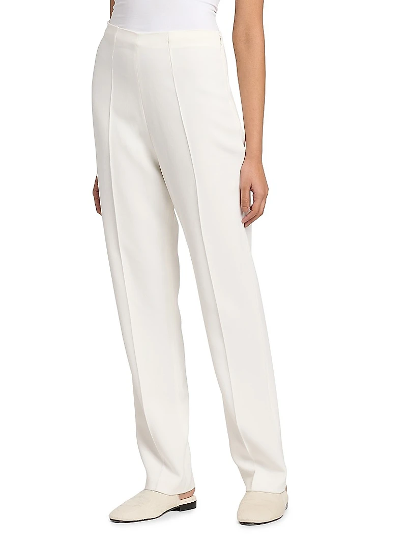 Stretch Crepe Slim-Fit Trousers