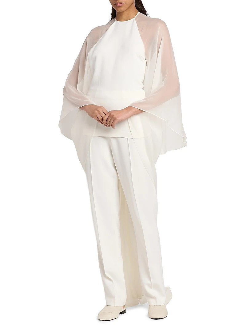 Stretch Crepe Slim-Fit Trousers