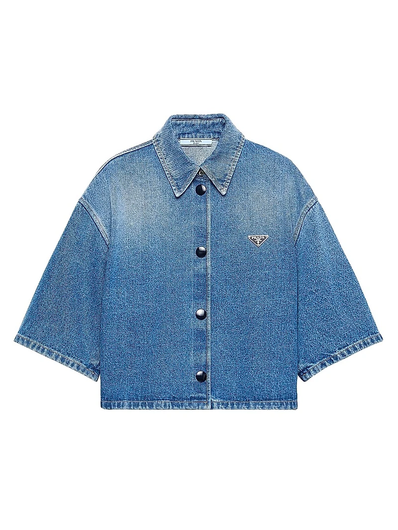 Cropped Denim Shirt