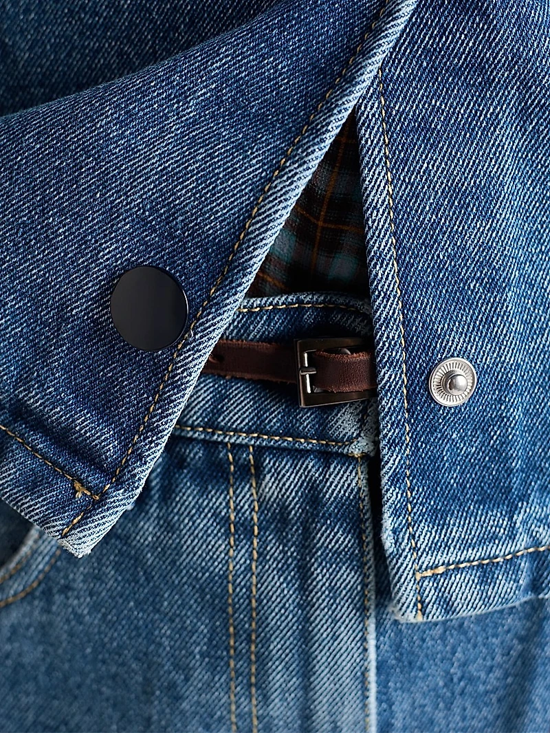 Cropped Denim Shirt