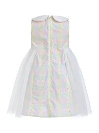Little Girl's Spring Gingham Tulle Dress