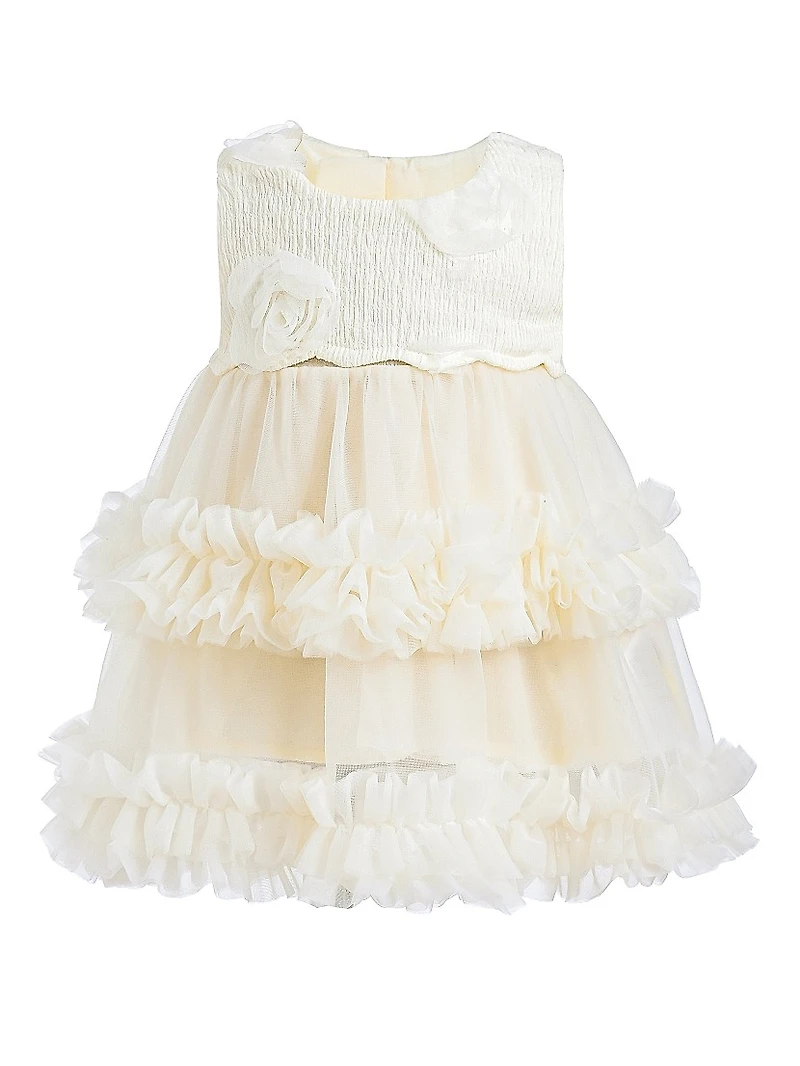 Baby Girl's Flower Layered Tulle Dress