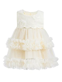 Baby Girl's Flower Layered Tulle Dress