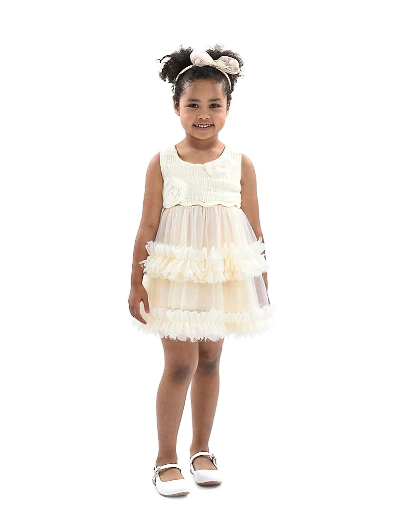 Baby Girl's Flower Layered Tulle Dress